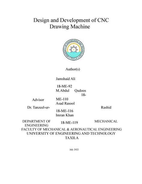 cnc machine final year project|Abid Sahb Edited version fyp thesis .